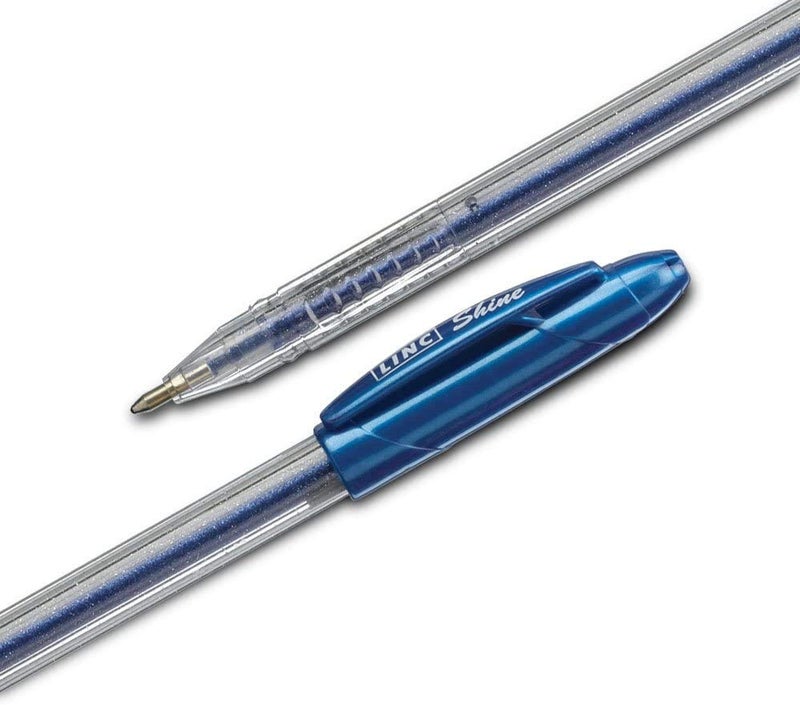 linc Shine Glitter Gel Pen, 10 CT Assorted | 1.0mm Medium Tip Size, Contoured Grip, Broad for Thick Vibrant Lines, Stocking Stuffer - Image 2